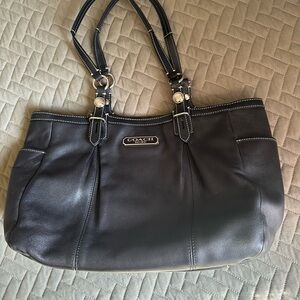 Coach Black Leather Shoulder Bag